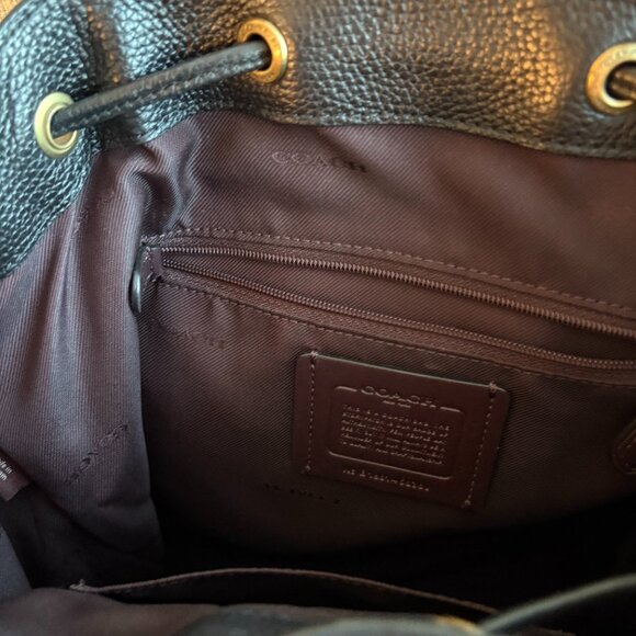 Coach Black Leather Backpack - Picture 5 of 7